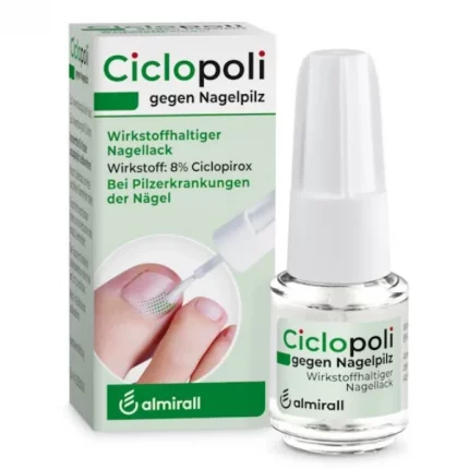 A package Ciclopoli nail polish against nail fungus