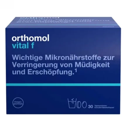 A box Orthomol Vital F from manufacturer Orthomol